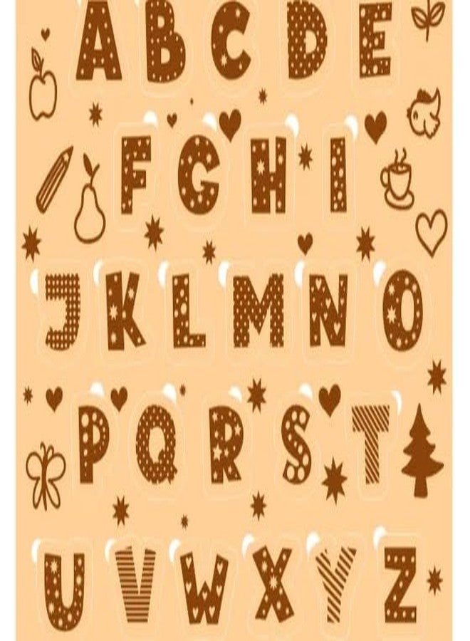 مكعبات ثلاثية الأبعاد، لعبة تعليمية خشبية مقطوعة بالليزر، حروف الأبجدية الإنجليزية من الألف إلى الياء - لوحة حروف تعليمية برموز لطيفة - أحجية تعليمية يدوية الصنع من الخشب الطبيعي للأطفال الصغار ومرحلة ما قبل المدرسة - Image 3